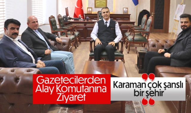 Gazetecilerden Alay Komutanına ziyaret